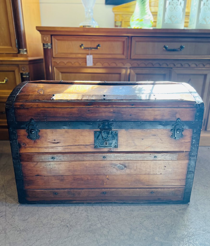 Antique Camelback Trunk