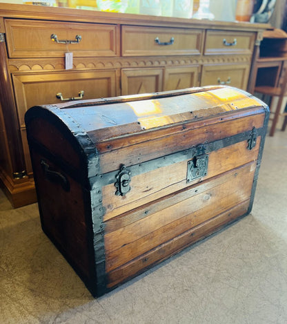 Antique Camelback Trunk