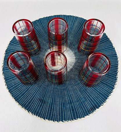 Plaid Drink Glassware Hazel Atlas