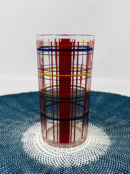 Plaid Drink Glassware Hazel Atlas