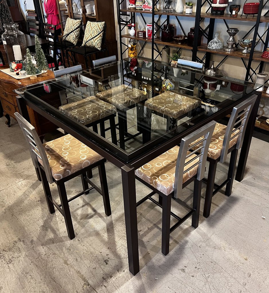 Designer Glass Table W/ Chairs