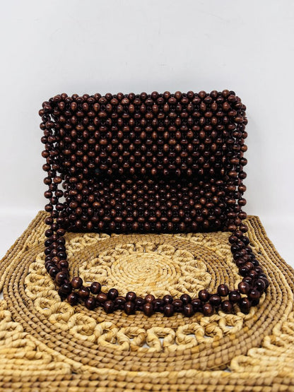 Wood Beaded Purse MCM