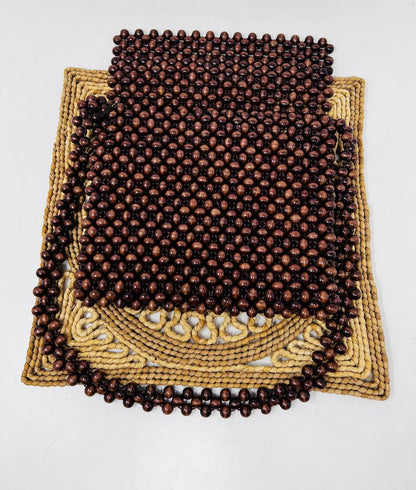 Wood Beaded Purse MCM