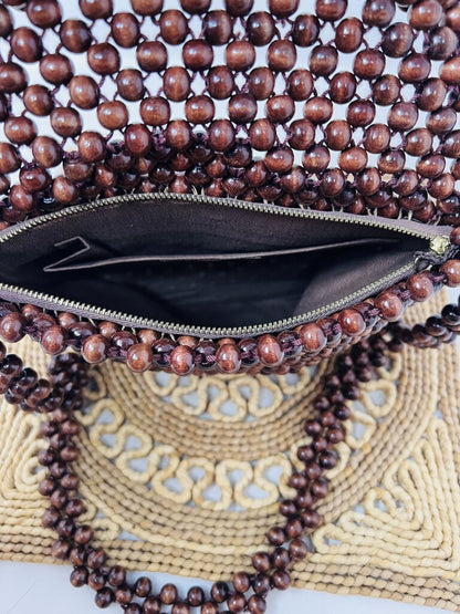 Wood Beaded Purse MCM