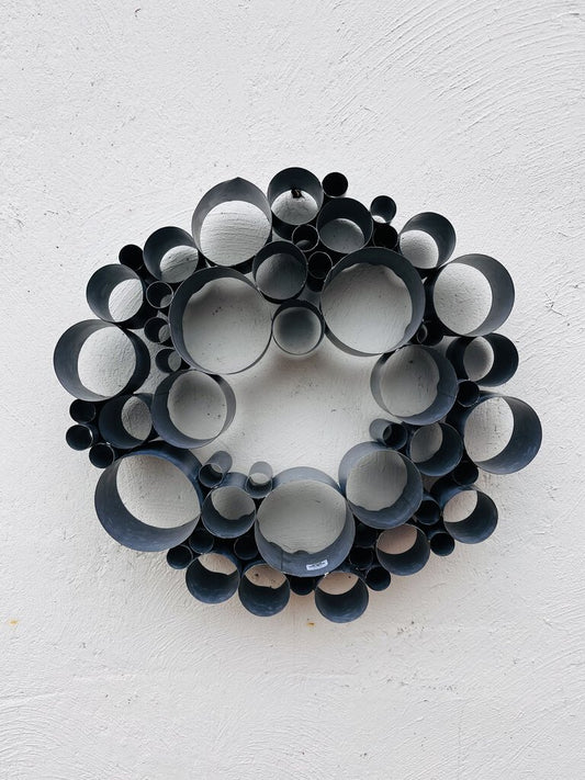 Crate & Barrel Galvanized Bubble Wreath