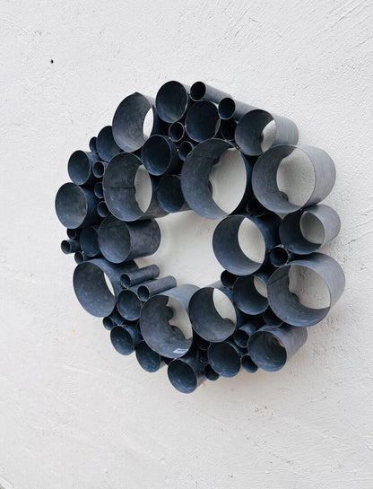 Crate & Barrel Galvanized Bubble Wreath