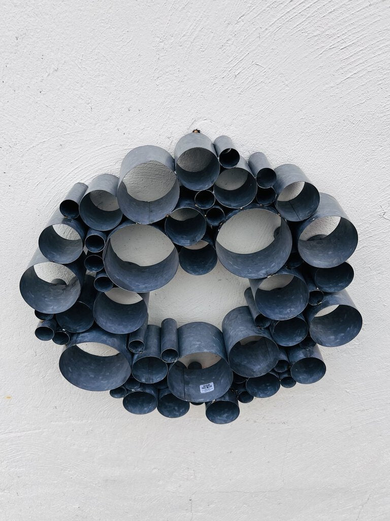 Crate & Barrel Galvanized Bubble Wreath