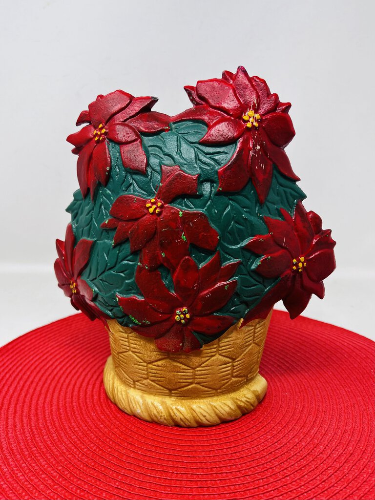 Vintage Poinsettia Doorstop