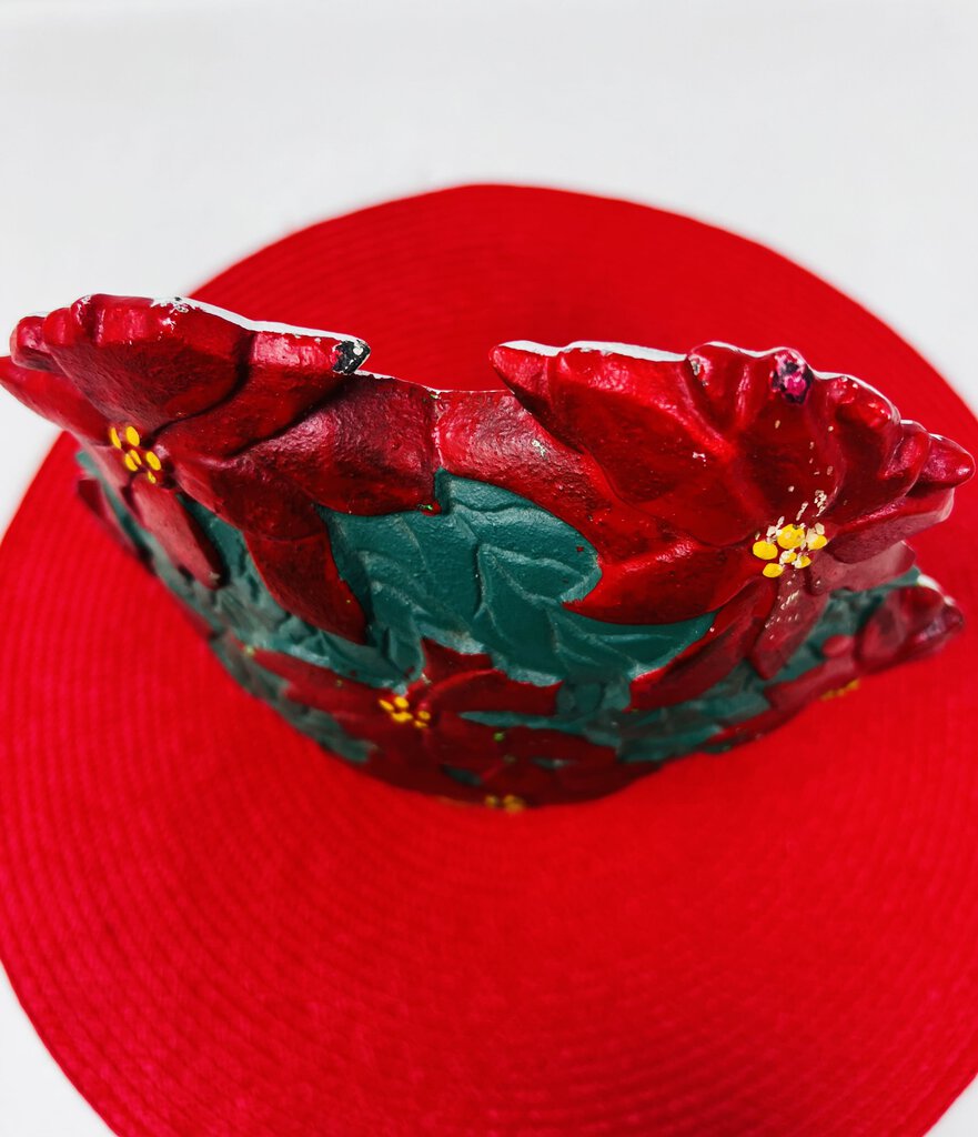 Vintage Poinsettia Doorstop