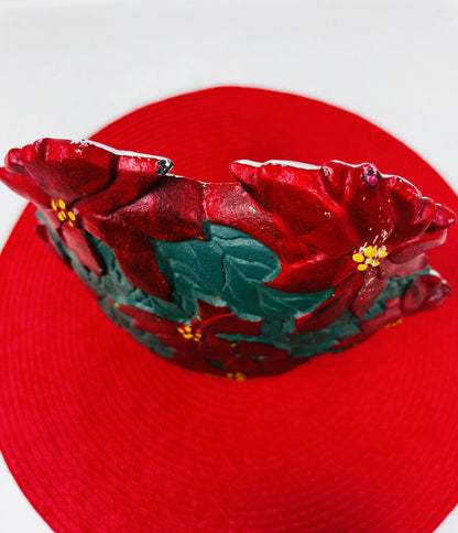 Vintage Poinsettia Doorstop