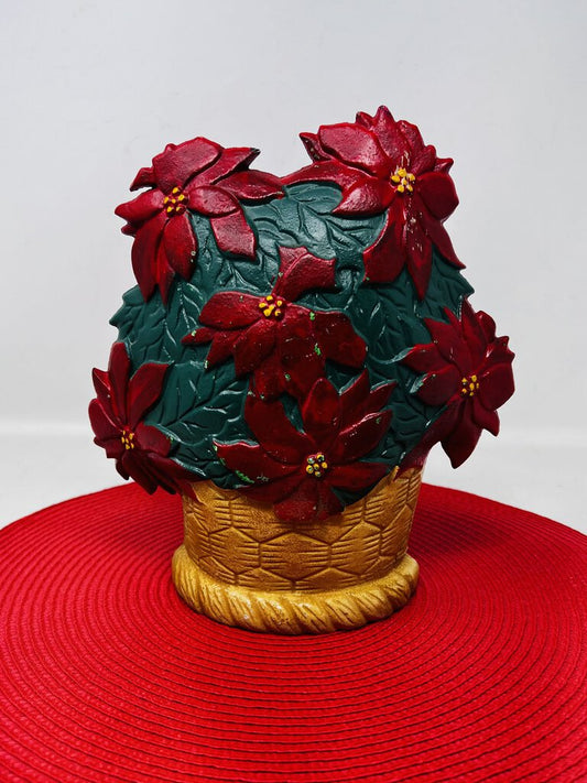 Vintage Poinsettia Doorstop