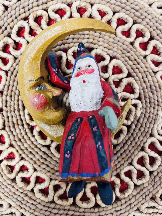 House of Hatten Ornament Santa Moon