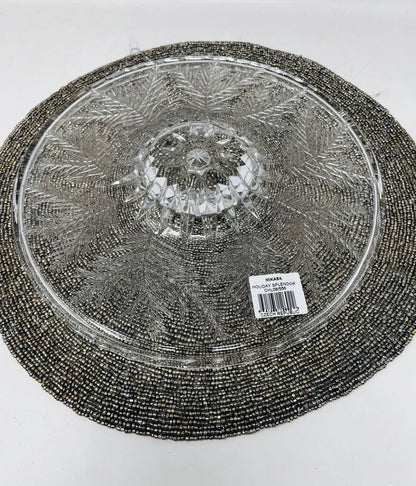 Mikasa Crystal Candle Holder Platter