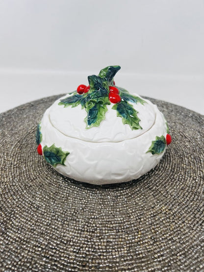 Lefton Holly Berry Candy Dish