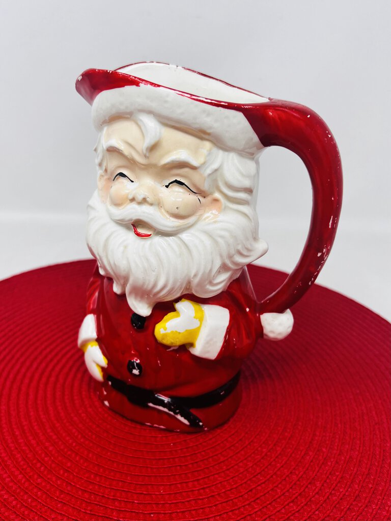 Vintage Laughing Santa Pitcher