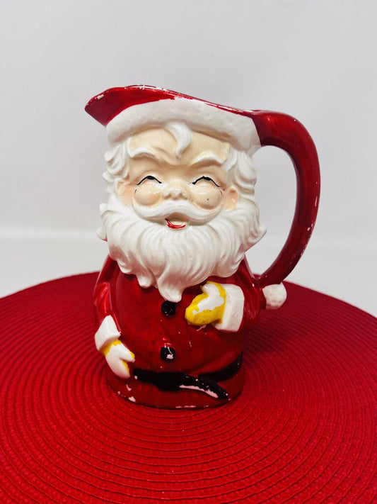 Vintage Laughing Santa Pitcher