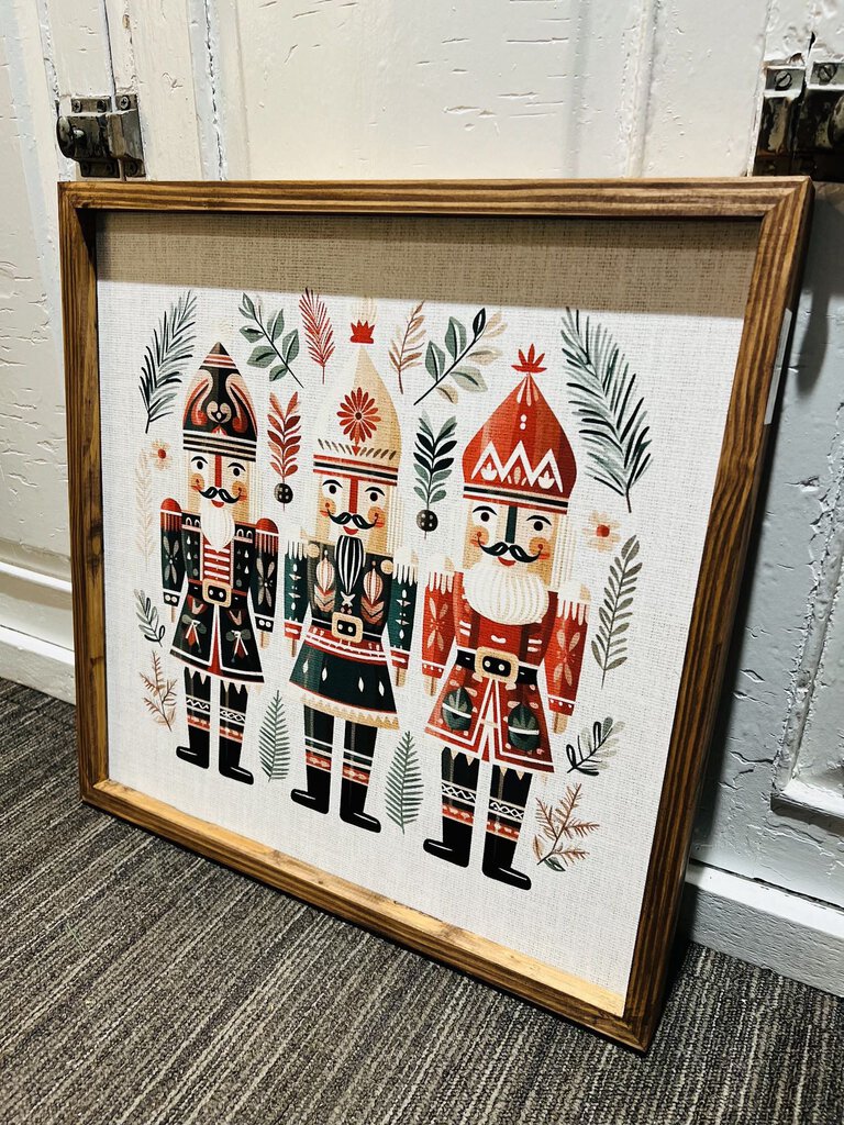 Triple Nut Cracker Print Folk Art