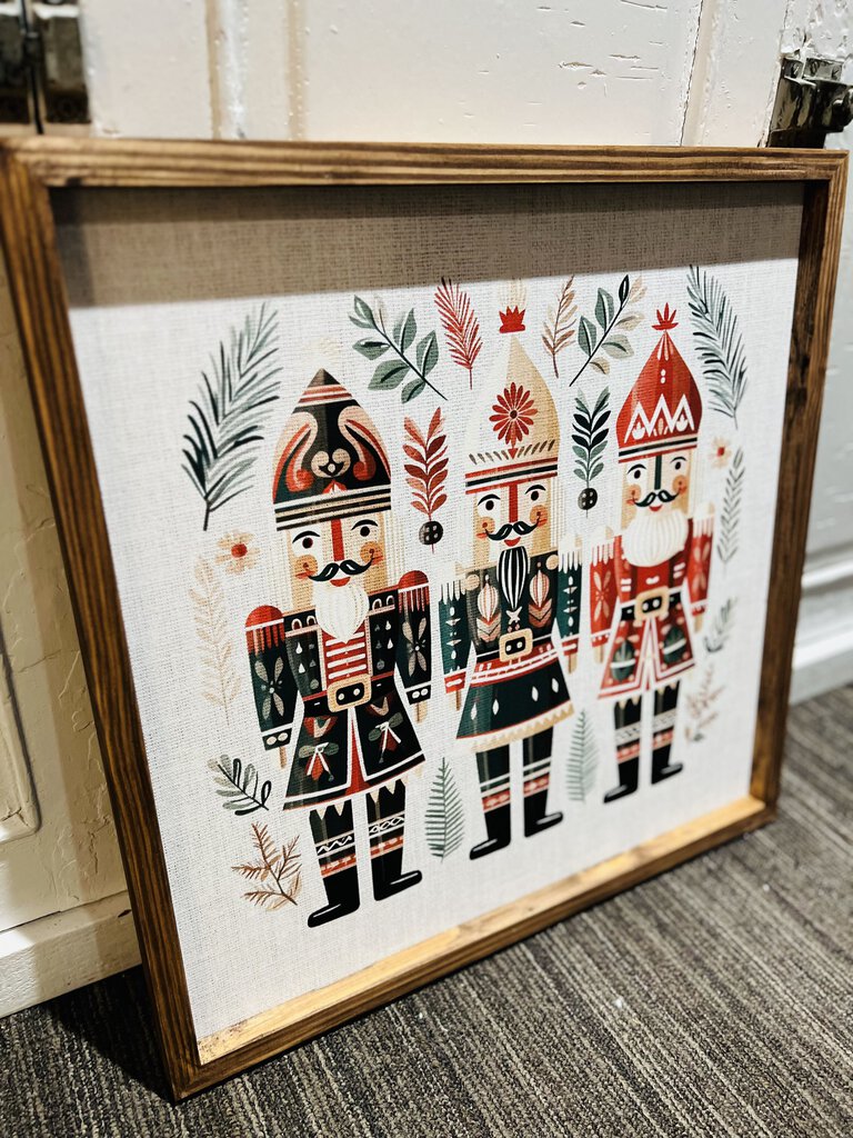 Triple Nut Cracker Print Folk Art