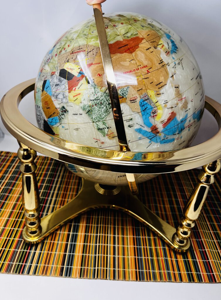 Mother of Pearl Gemstone Globe