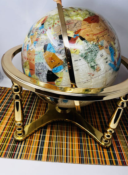 Mother of Pearl Gemstone Globe