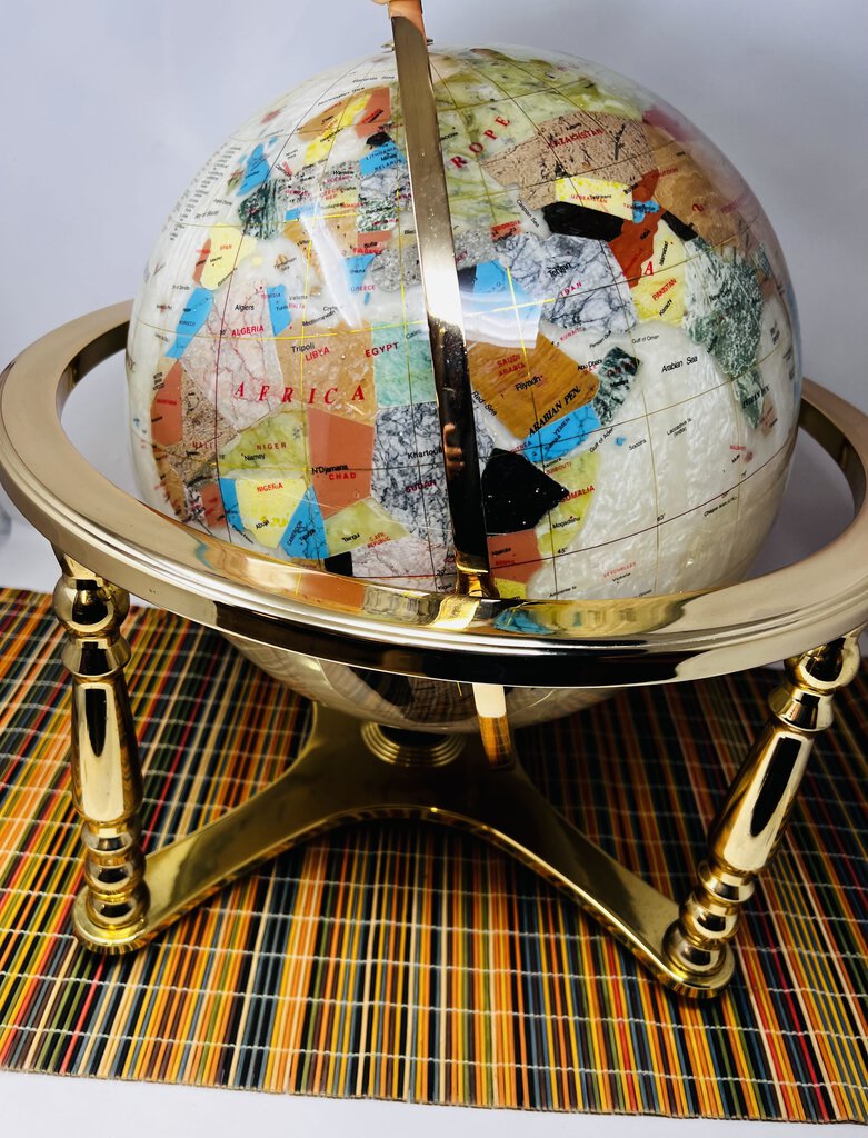 Mother of Pearl Gemstone Globe