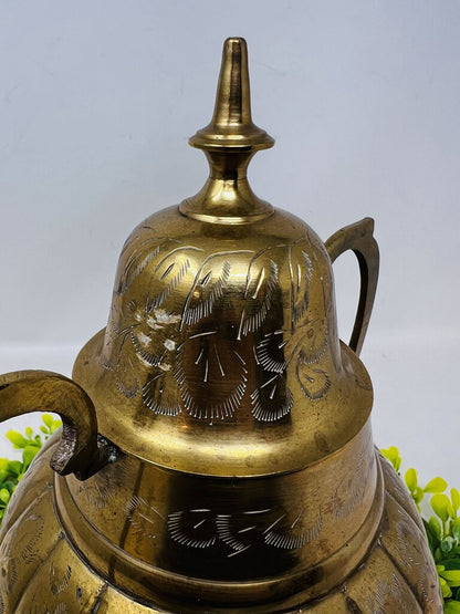 Brass Footed Decorative Urn- India