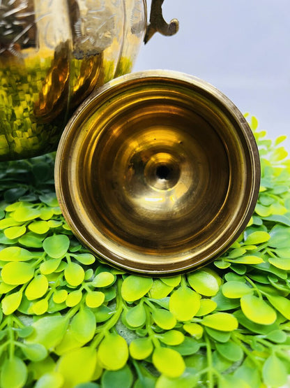 Brass Footed Decorative Urn- India