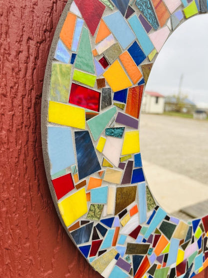 Mosaic Round Mirror