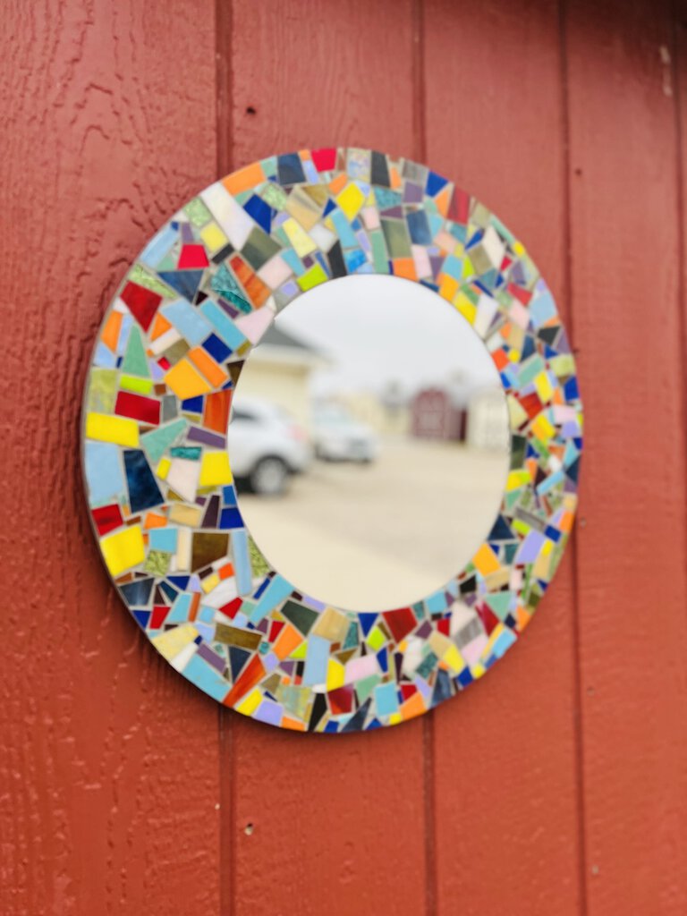 Mosaic Round Mirror