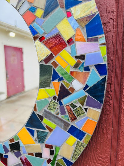 Mosaic Round Mirror