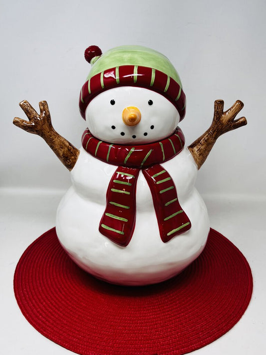 Pottery Barn Snowman Cookie Jar