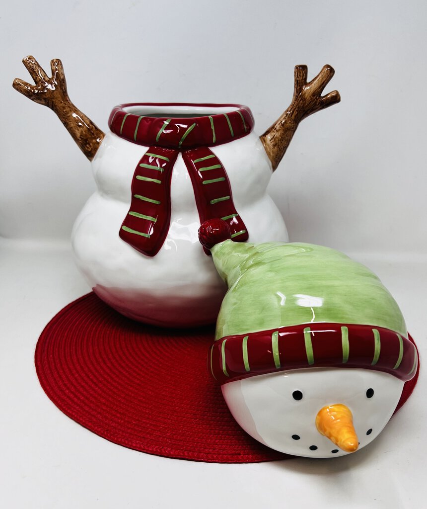 Pottery Barn Snowman Cookie Jar