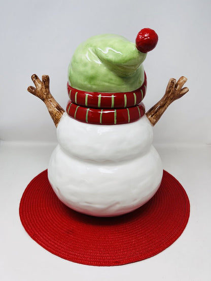 Pottery Barn Snowman Cookie Jar