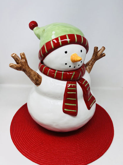 Pottery Barn Snowman Cookie Jar