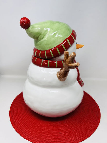 Pottery Barn Snowman Cookie Jar