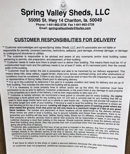 Lean-To Spring Valley Shed