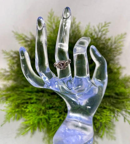 Sterling Ring Purple Heart Stone