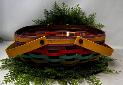 Longaberger 2016 Medium Everday Essentials Multicolored Basket