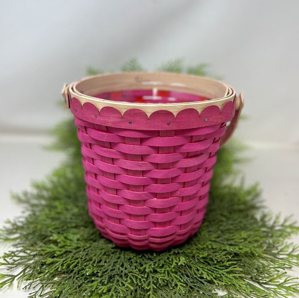 Longaberger Basket Spring Flower Basket Rose