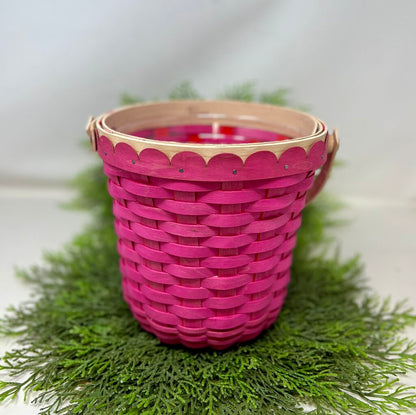 Longaberger Basket Spring Flower Basket Rose