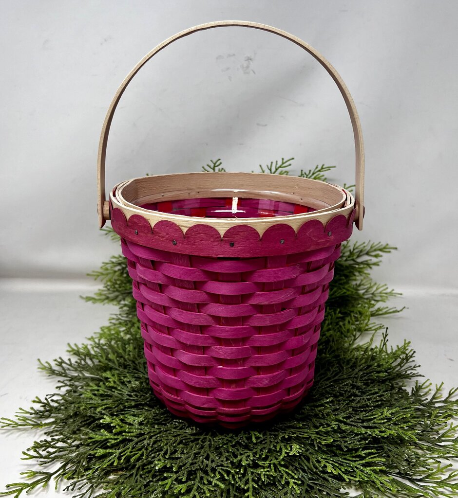 Longaberger Basket Spring Flower Basket Rose