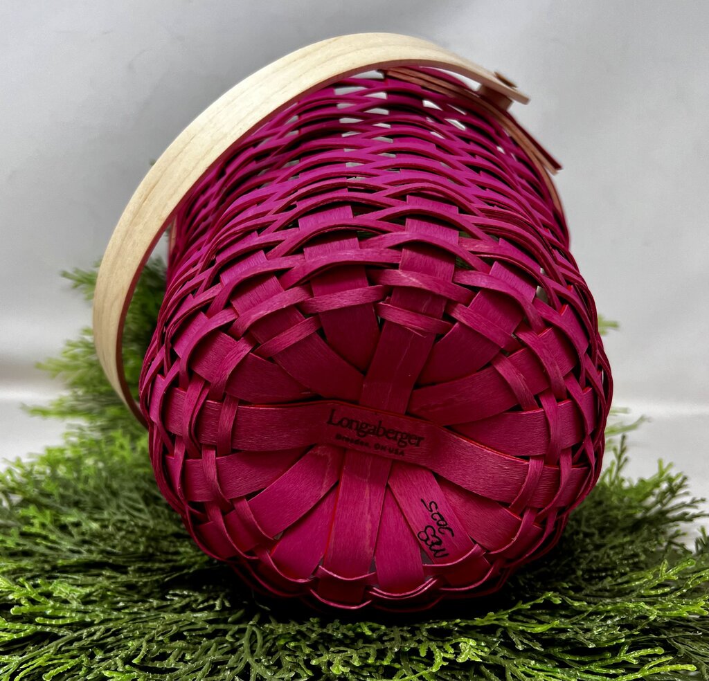 Longaberger Basket Spring Flower Basket Rose