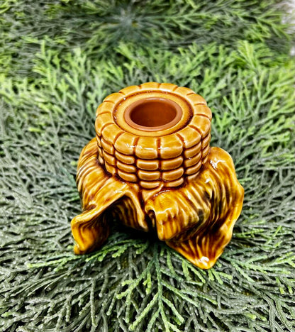 Ceramic Corn Cob Candlestick Holder