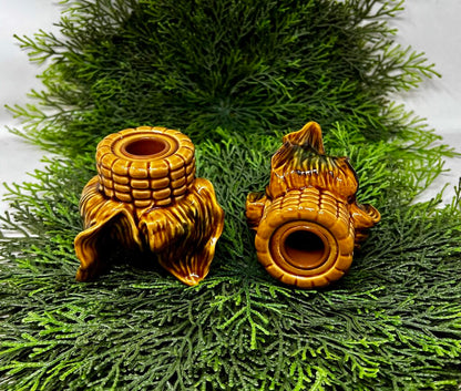 Ceramic Corn Cob Candlestick Holder