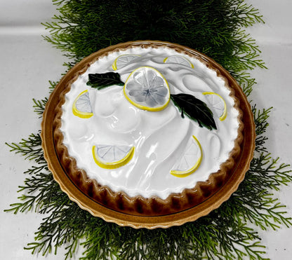 Ceramic Lemon Meringue Pie Covered Dish