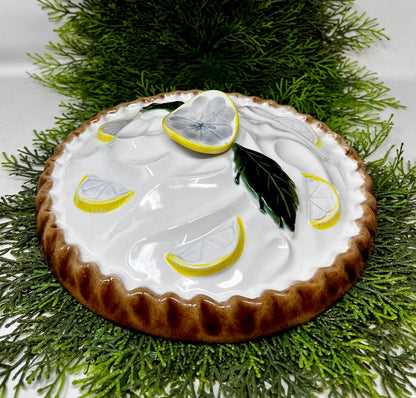 Ceramic Lemon Meringue Pie Covered Dish