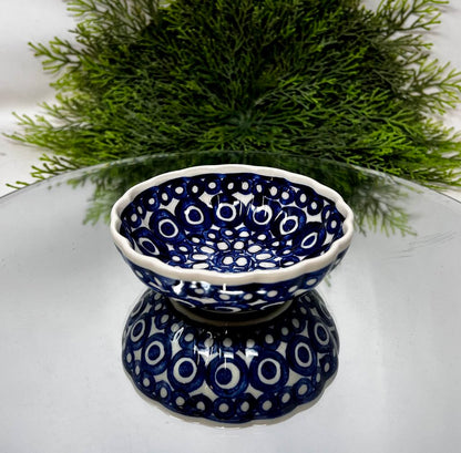 Polish Pottery Blue Design Bowl