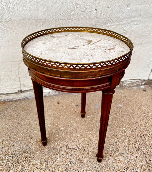 Brandt Mid Century Round Marble Side Table