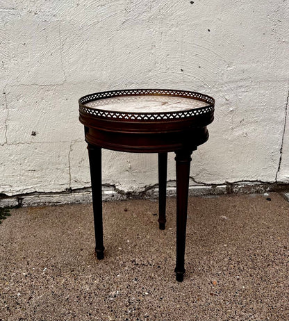Brandt Mid Century Round Marble Side Table
