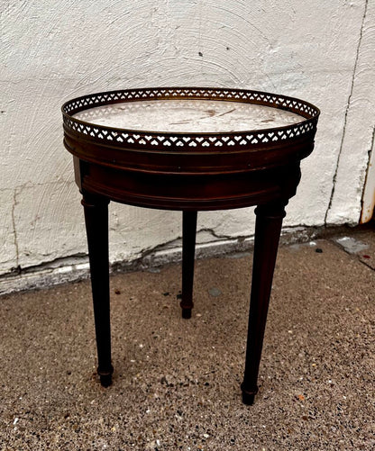 Brandt Mid Century Round Marble Side Table